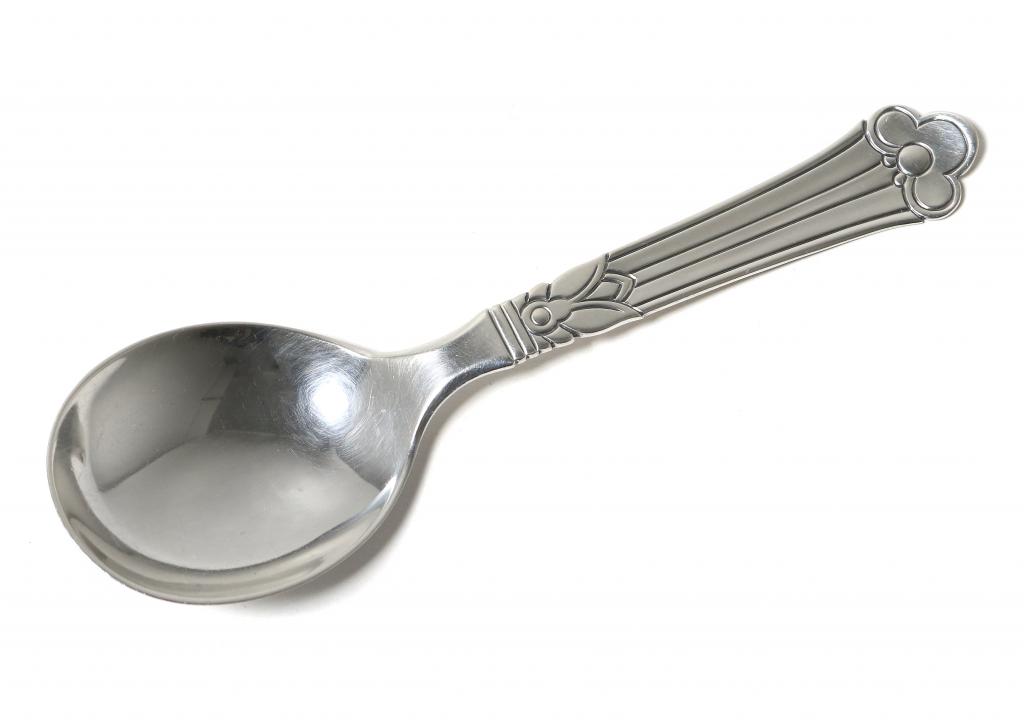 Серебряная сервировочная ложка. Дания, 1933 год.