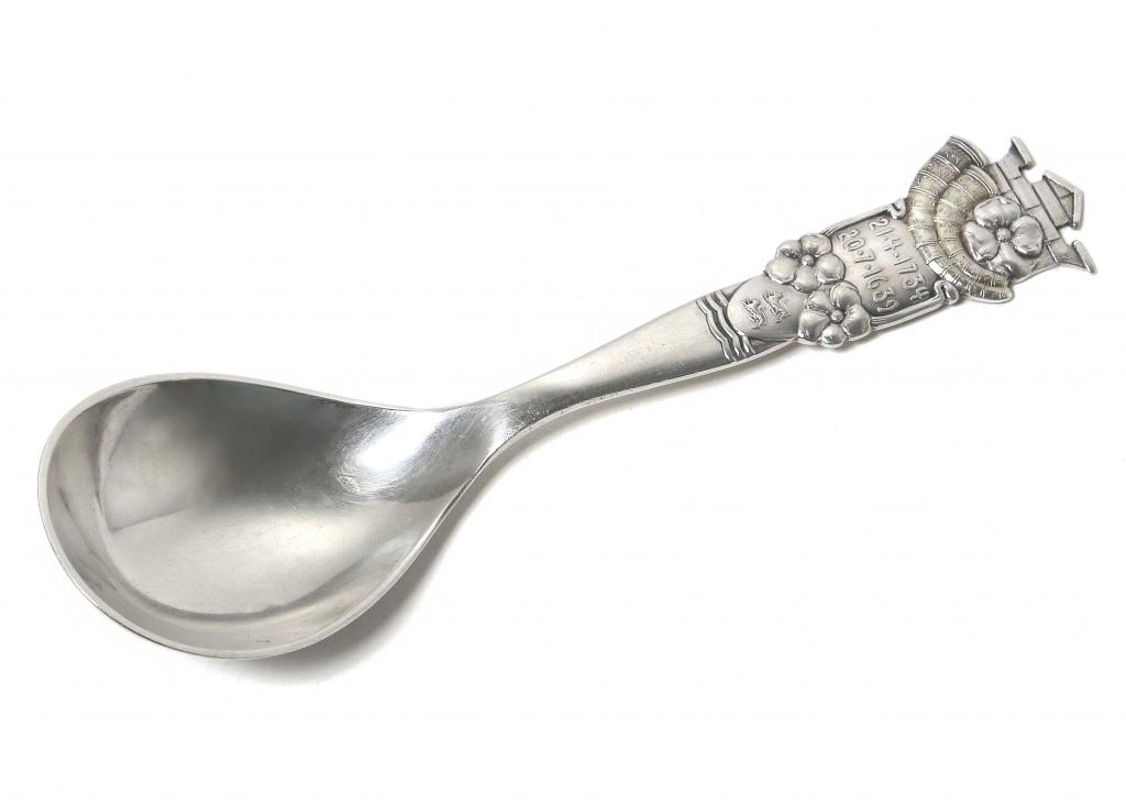 Памятная серебряная ложка. Дания, 1936 год.