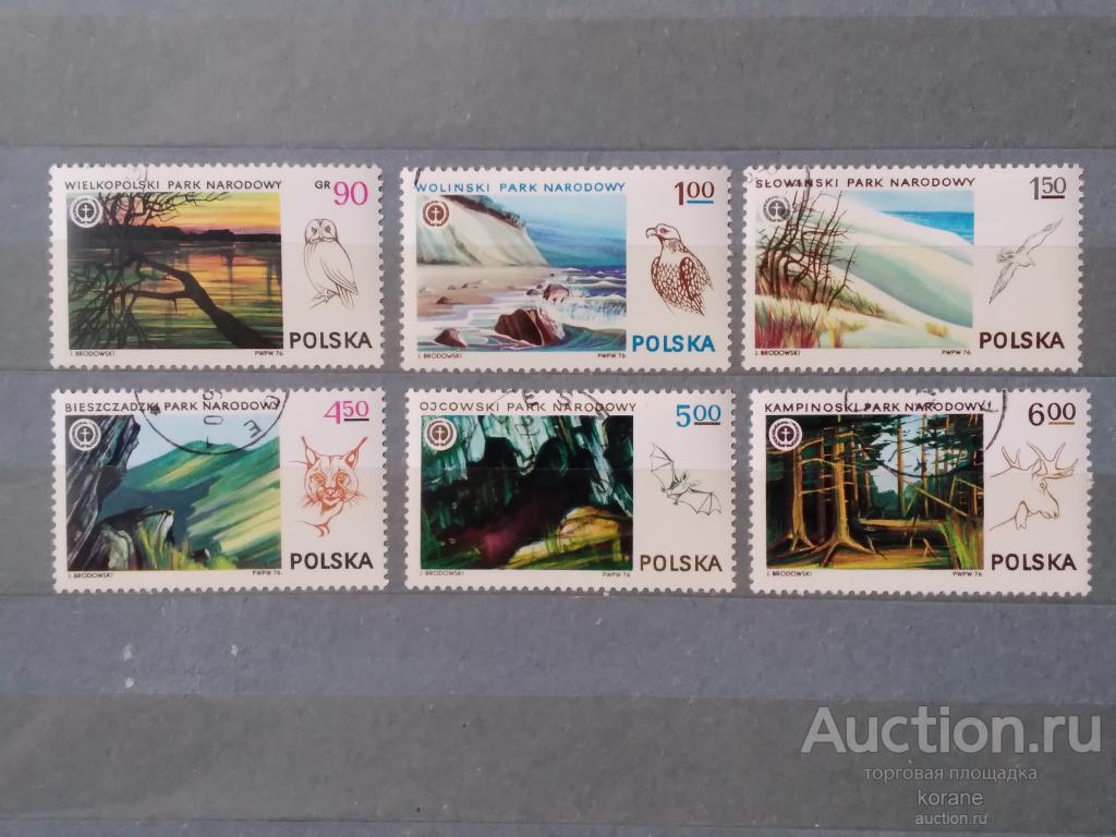 м    Польша 1976 год   фауна  животные