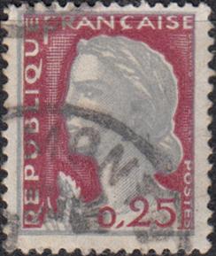 1960 Франция Стандарт Марианна № 1316 п/с гаш 0.20 евро