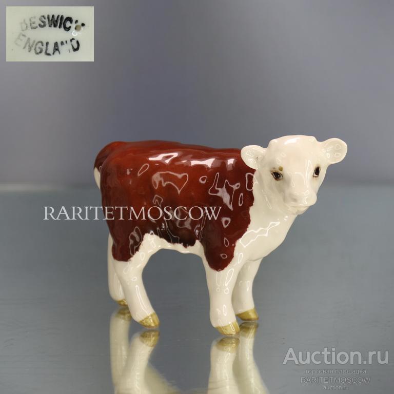 Корова бык теленок антикварная статуэтка фарфор Beswick Англия 2