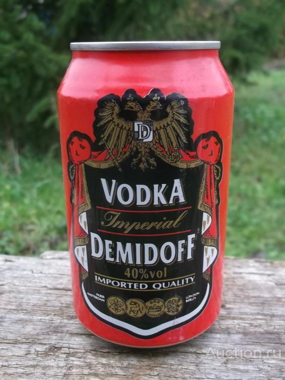 Водка DEMIDOFF Банка Германия 90-е годы Винтаж