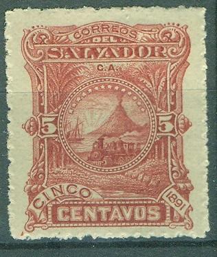 Сальвадор 1891 г. стандарт Герб негашеная* (клей, наклейка)
