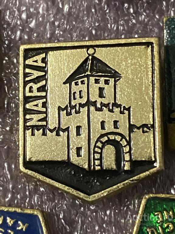 Знак ИНОСТРАННЫЙ Значок  NARVA НАРВА Прибалтика АРХИТЕКТУРА. РЕДЧАЙШИЙ RRR