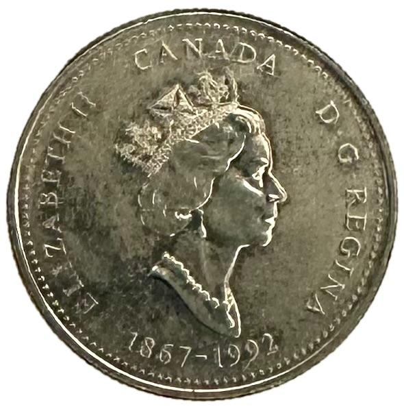 Канада 25 центов 1992 год Онтарио Елизавета II UNC KM#223а