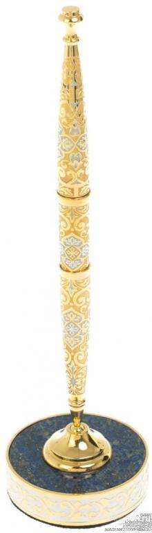 Ручка подарочная на подставке из лазурита. Златоуст. AZY-128625