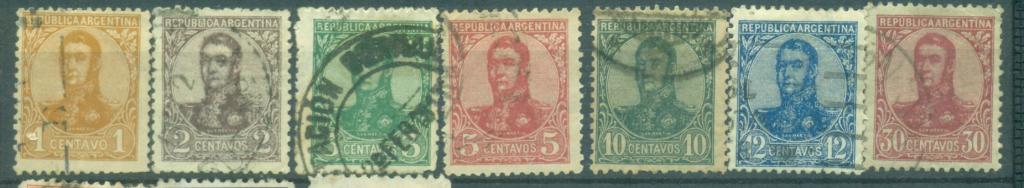 Аргентина 1908 г. стандарт  Персоналии Сен Мартин гашеная