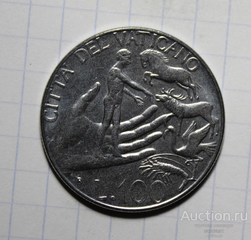 Ватикан 100 лир 1988 км#209 UNC.