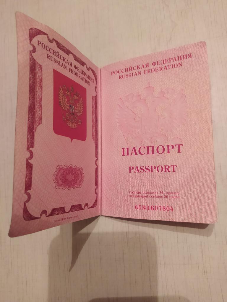 Паспорт. РФ. Загран паспорт России 2014-2019