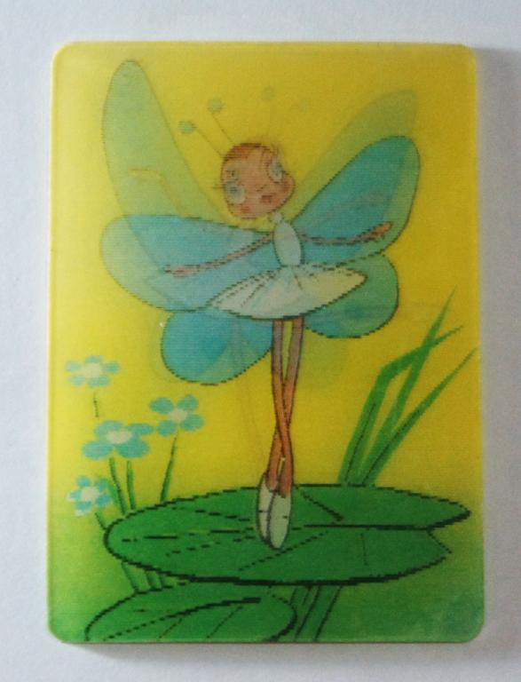 Календарь. стерео переливной Бабочка. 1987 г. ( к-39)