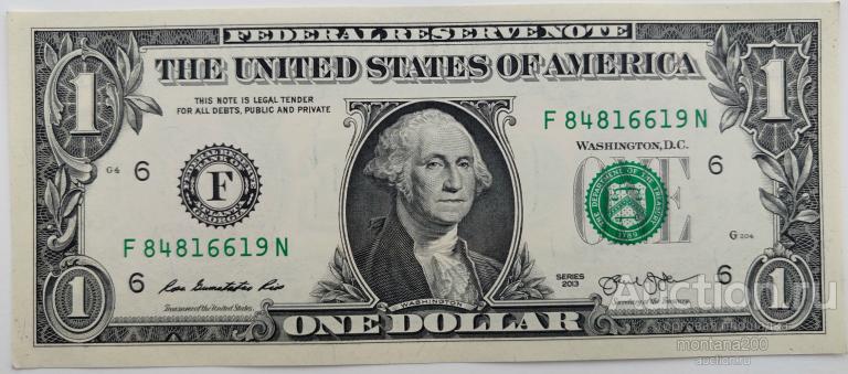 сша 1 доллар 2013 F