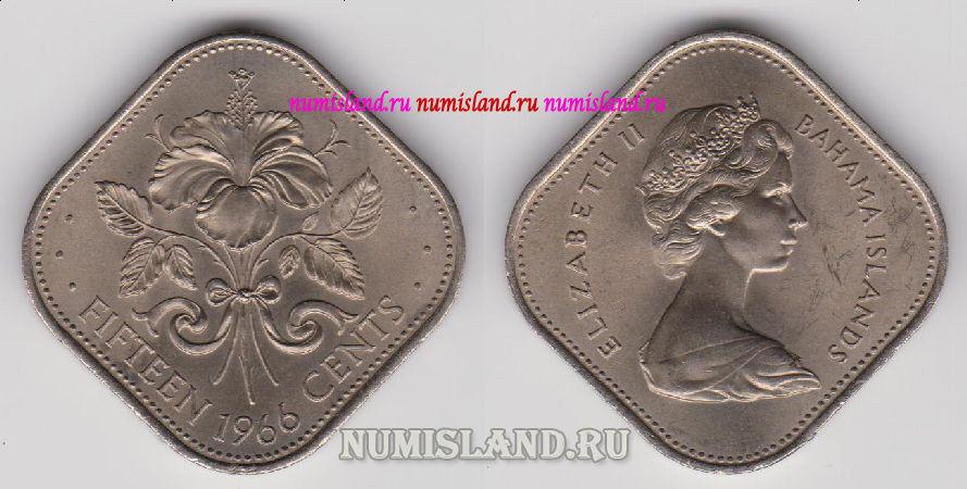 Багамские острова Багамы 15 центов 1966 UNC