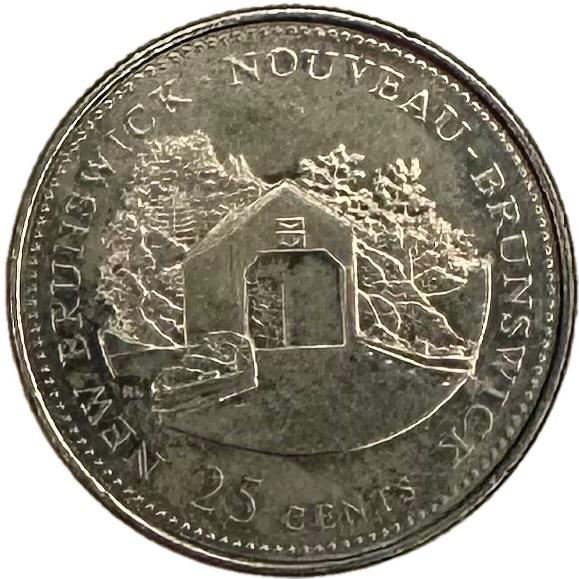 Канада 25 центов 1992 год Нью-Брансуик Елизавета II UNC KM#203а