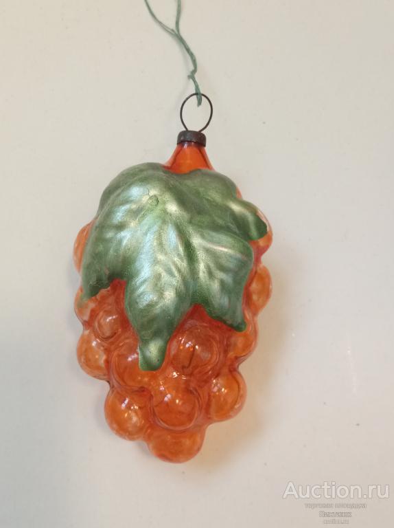 Елочная игрушка Виноград стекло СССР