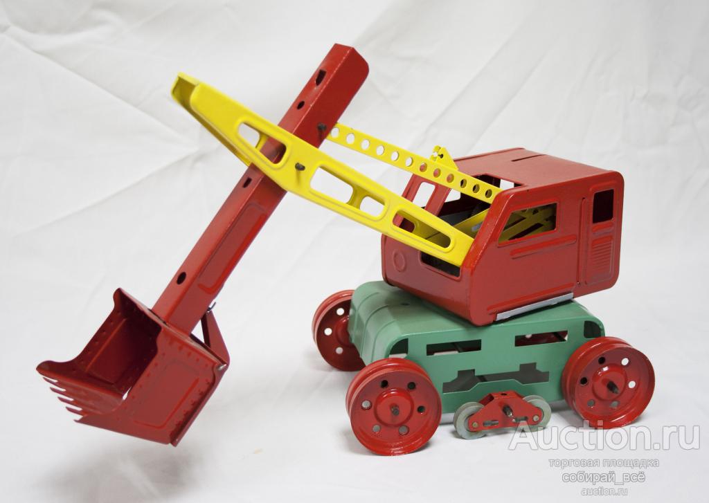 Игрушка Экскаватор, зелёный, жёлтый, красный, размер 36х38 см