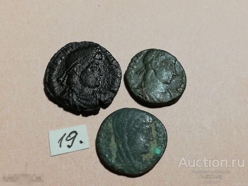 №19 Монеты Рим 4 век н.э. АЕ-Follis Оригинал