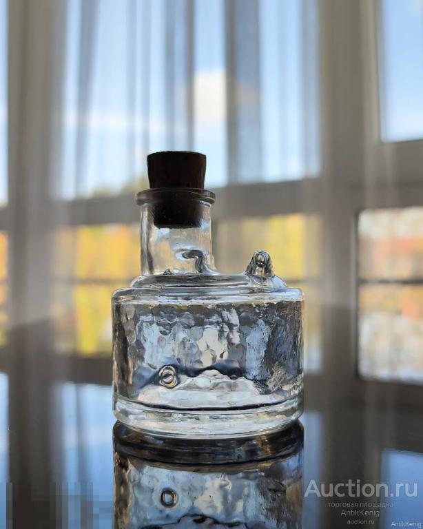 216 Старое стекло Кёнигсберга Чернильница Начало 20 века Германия