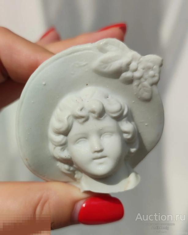 Антикварная фарфоровая головка статуэтки бисквит Начало 20 века Германия