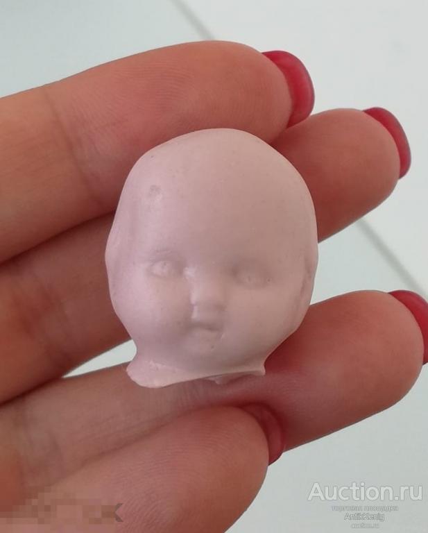 Антикварная фарфоровая головка Куколки Розовый Бисквит Начало 20 века Германия