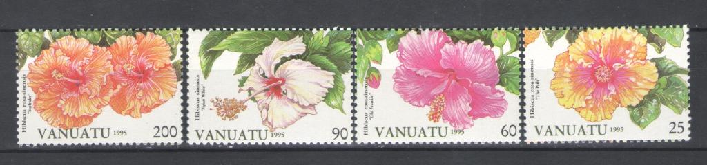 Вануату  1995г.  Экзотические цветы, серия. MNH.