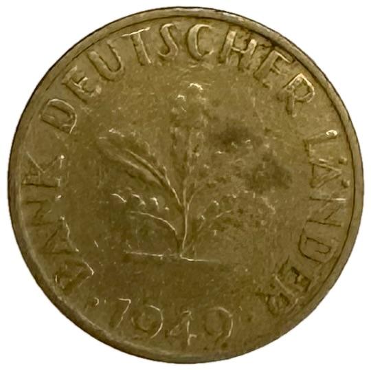 Германия 10 пфеннигов 1949 год D XF J#378