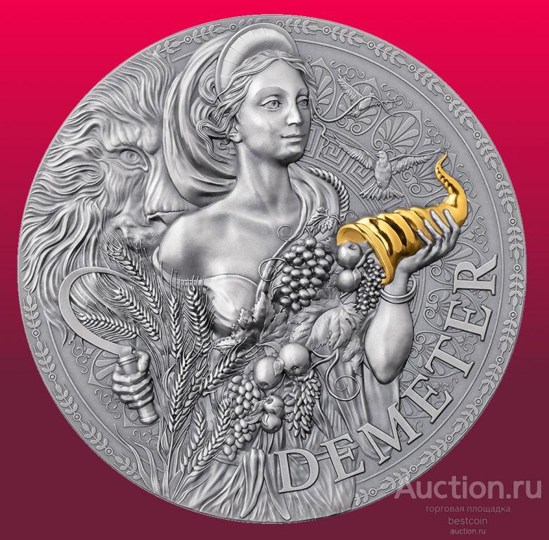 2000 франков CFA Камерун 2023. Великая греческая мифология. ДЕМЕТРА. СЕРЕБРО-2Oz. Тираж-500!!!