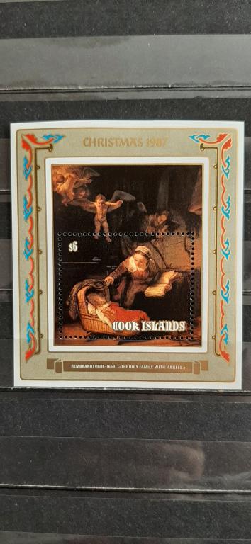 Острова Кука искусство живопись Рождество религия Мадонна Рембрандт 1987 **