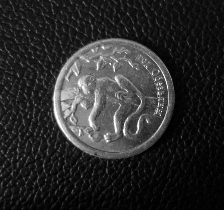 2гр  Год  Обезьяны ЛРШФ 2010 водочный жетон СТандарТЪ  серебро 999