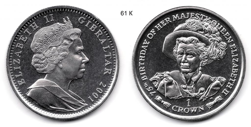 Гибралтар. 1 крона. 2001 год.