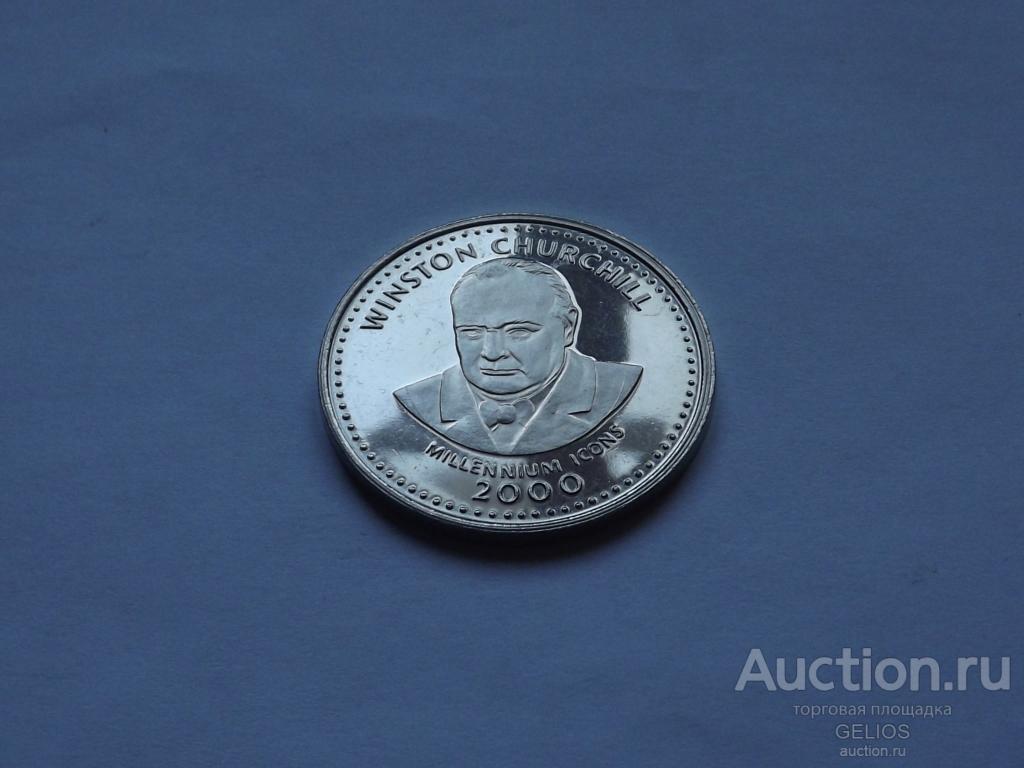 Сомали 25 шиллингов 2000 Уинстон Черчилль миллениум СОСТОЯНИЕ!!!