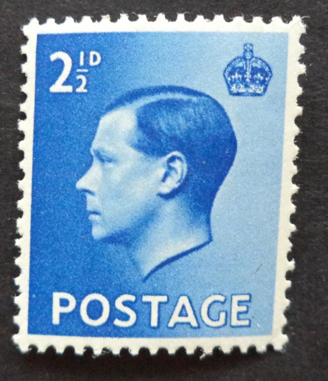 Великобритания 1936 г.   Стандарт . Король  Эдуард VIII   2,5 п. **   К.2