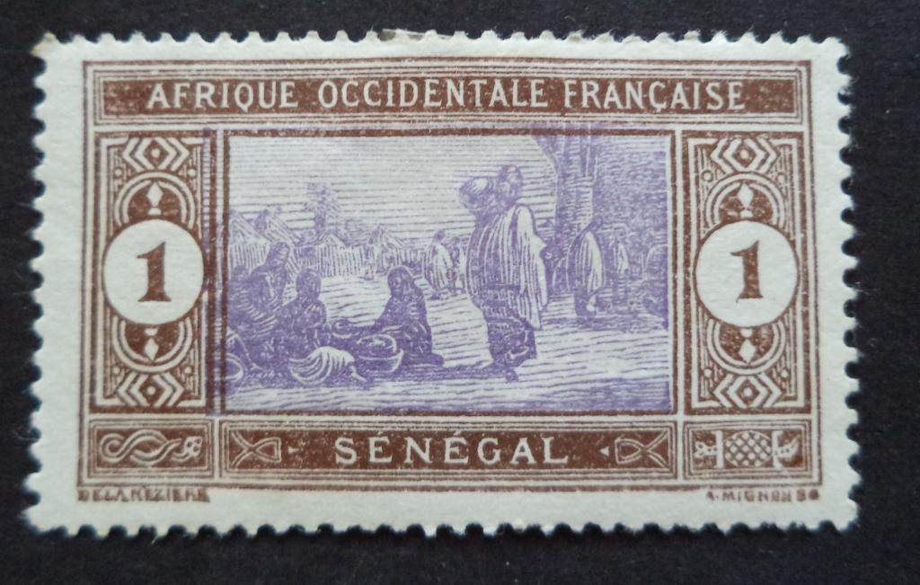 Сенегал  1914 г.  Базар 1 с. *   К.2