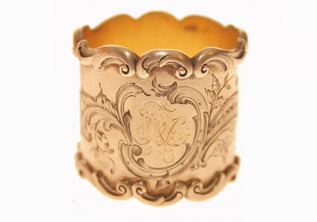 Салфеточное кольцо из серебра, Морозов