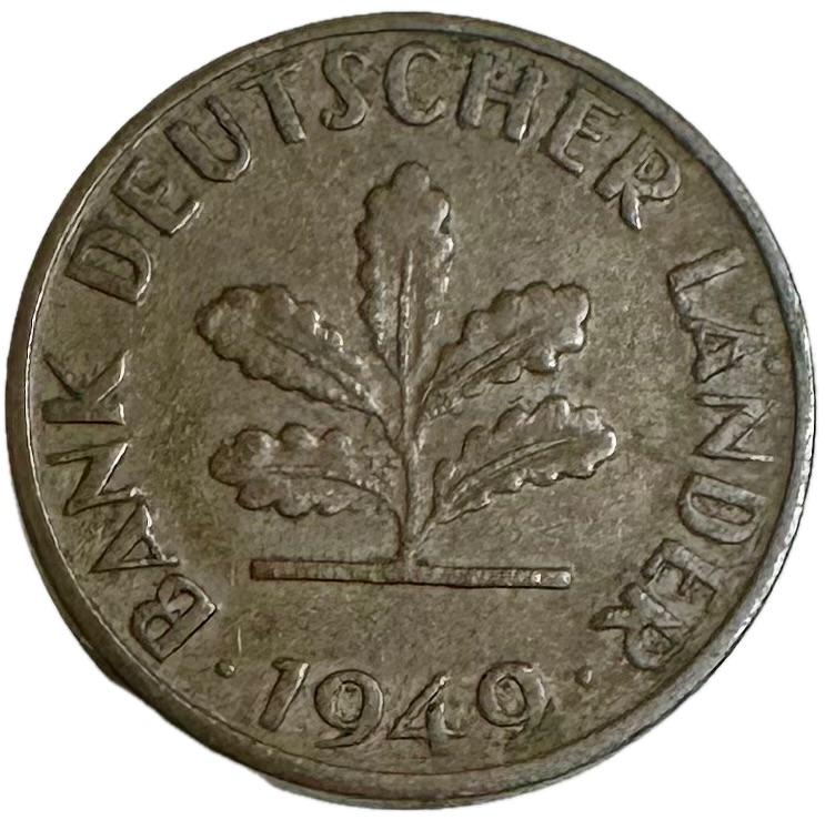 Германия 1 пфенниг 1949 год D XF J#376