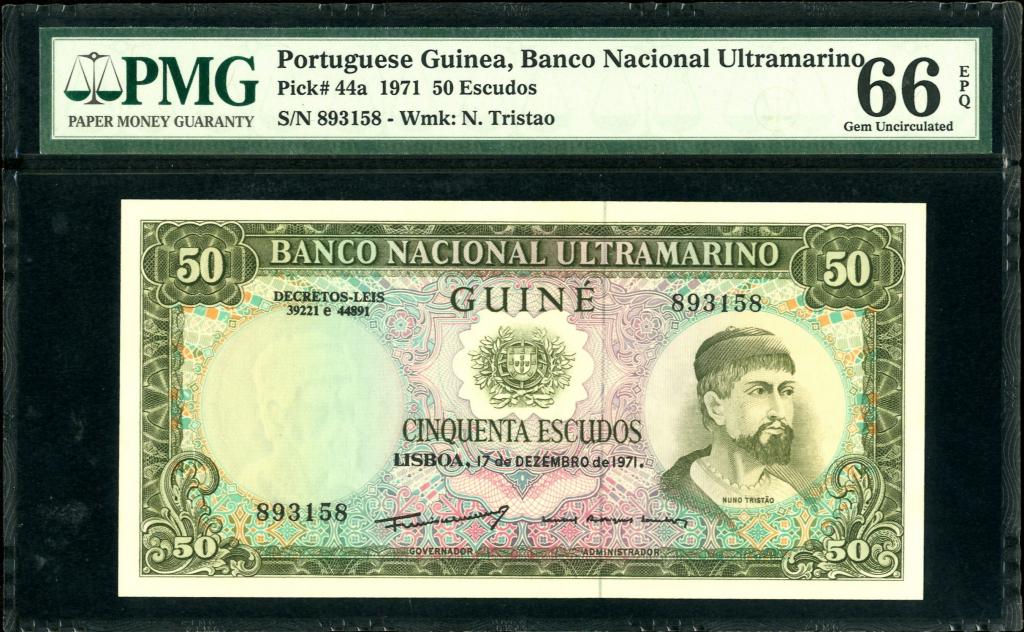 Португальская Гвинея. Национальный банк Ультрамарино. 50 эскудо 1971 г.