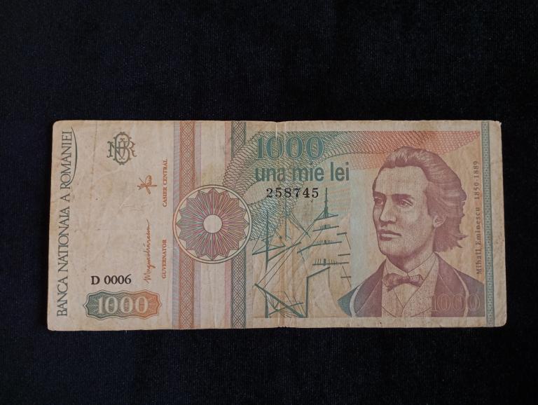 Банкнота Румыния 1000 лей 1991 года