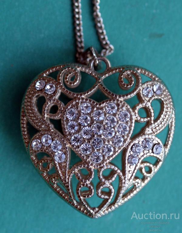 Германия Кулон Подвеска  Сердце Фиониты