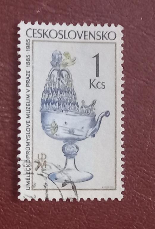 Чехословакия 1985 год Венецианский стеклянный контейнер (16 век) Гаш