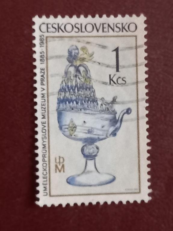 Чехословакия 1985 год Венецианский стеклянный контейнер (16 век) Гаш