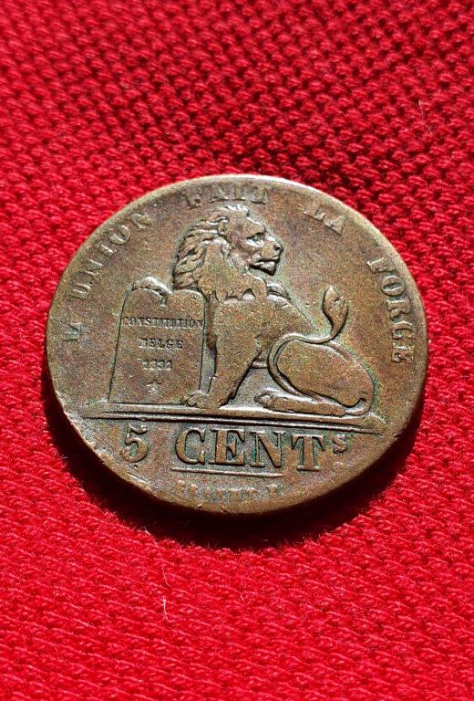 5 сантимов, 1842 год, королевство Бельгия