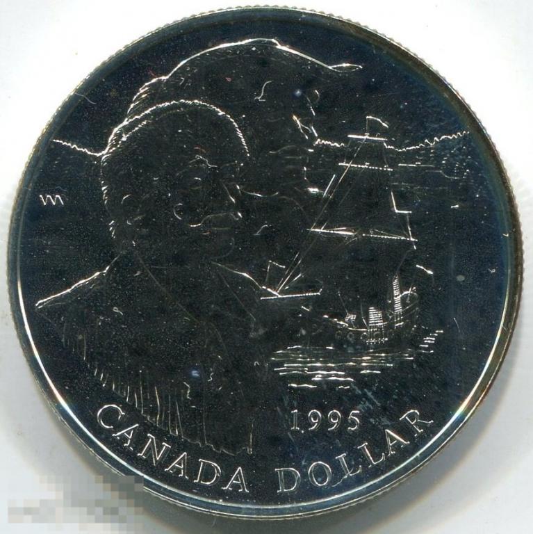 (s440887) КАНАДА - ДОЛЛАР 1995 / KM259 гудзон залив серебро