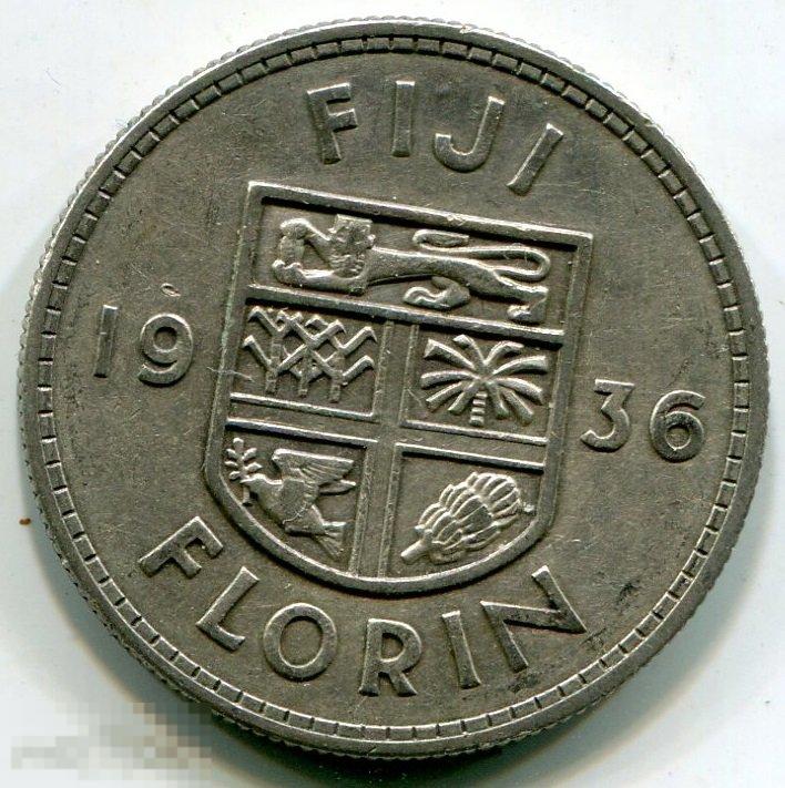 (s540917) ФИДЖИ - ФЛОРИН 1936 / KM5 серебро