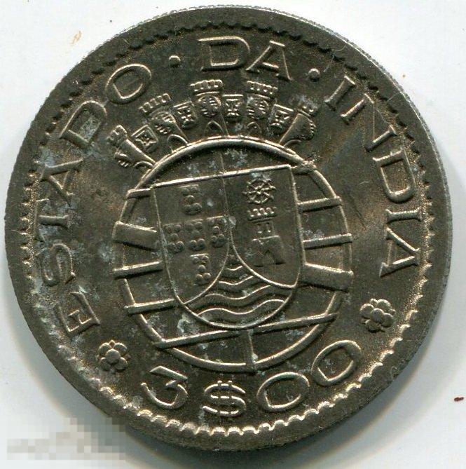 (c240939) ПОРТУГАЛЬСКАЯ ИНДИЯ - 3 ЭСКУДО 1959 / KM34