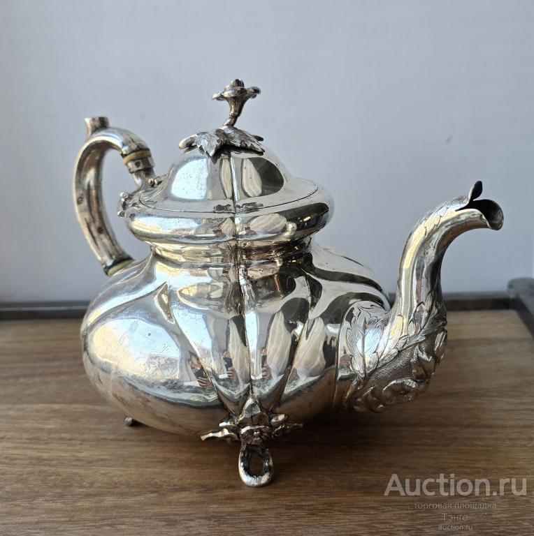 Чайник Шик - 186?г Серебро 84 - клеймо мастер KJ - Ярвелейнен Карл