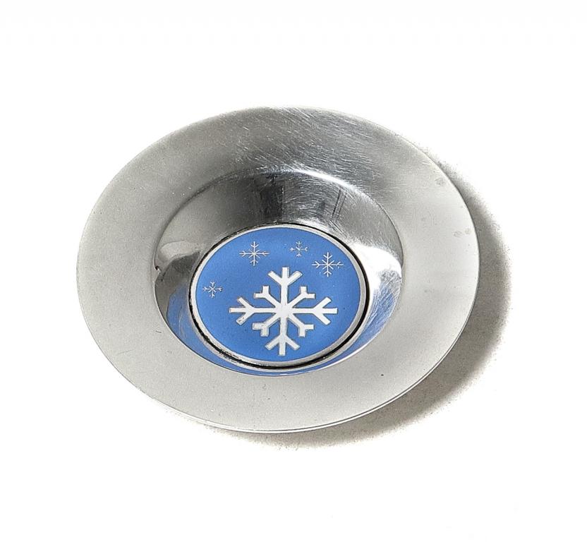 Розетка (подставка), серебро, эмаль. Дания, 1964 год.