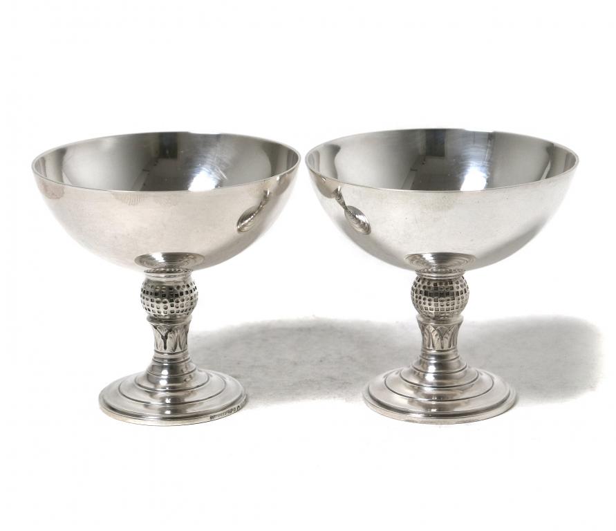 Серебряные бокалы для коктейлей, 2 шт. Швеция, 1936 год.