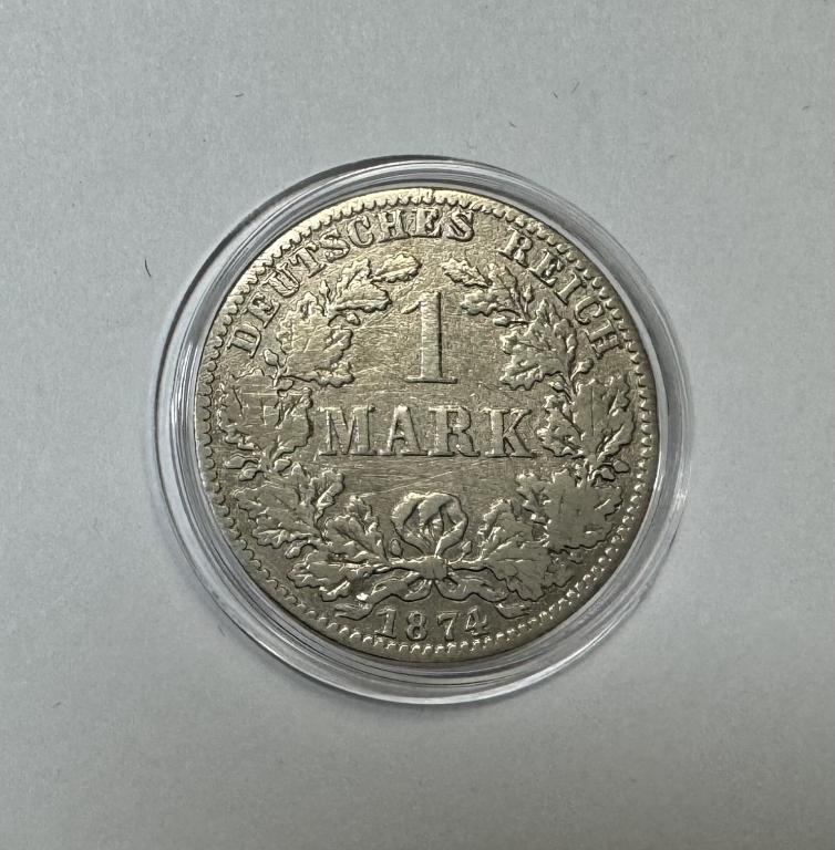 Германия 1 марка 1874 СЕРЕБРО