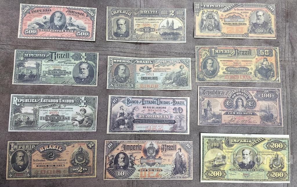 Качественные копии банкнот США c В/З Бразилия 1885 - 1890 г. супер скидки!!!