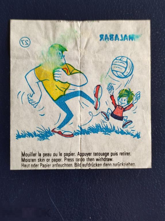 Вкладыш переводилка  MALABAR  Jeux olympigues 1972 тату жвачка  жевательная резинка фантик РЕДКИЙ 