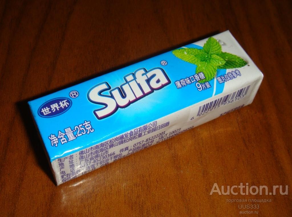Жевательная резинка Suifa мята. Китай